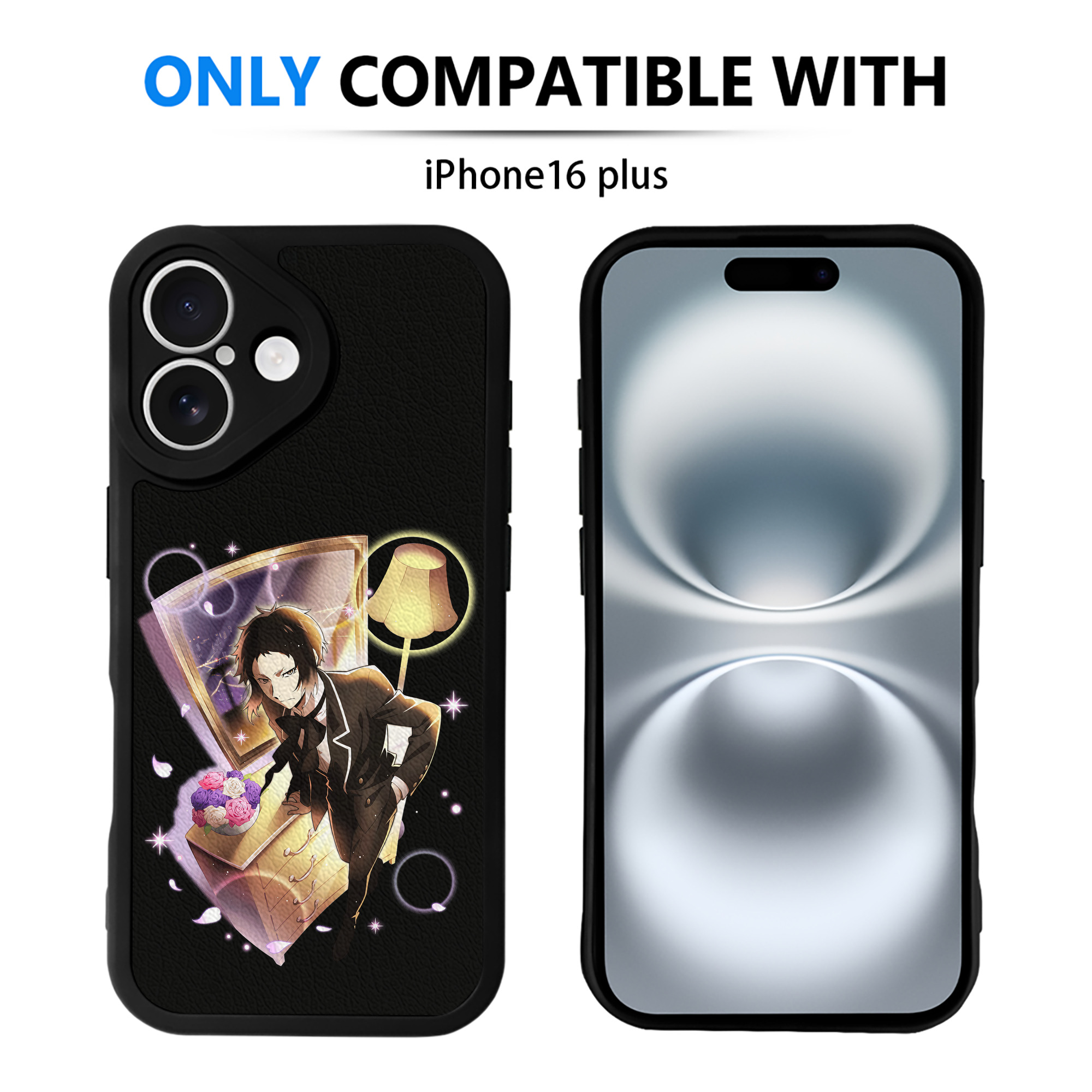 （画像用） 文豪ストレイドッグス Bungo Stray Dogs 【iPhone 16シリーズ対応】シリコンスマホケース（レザー調） 材質：シリコン